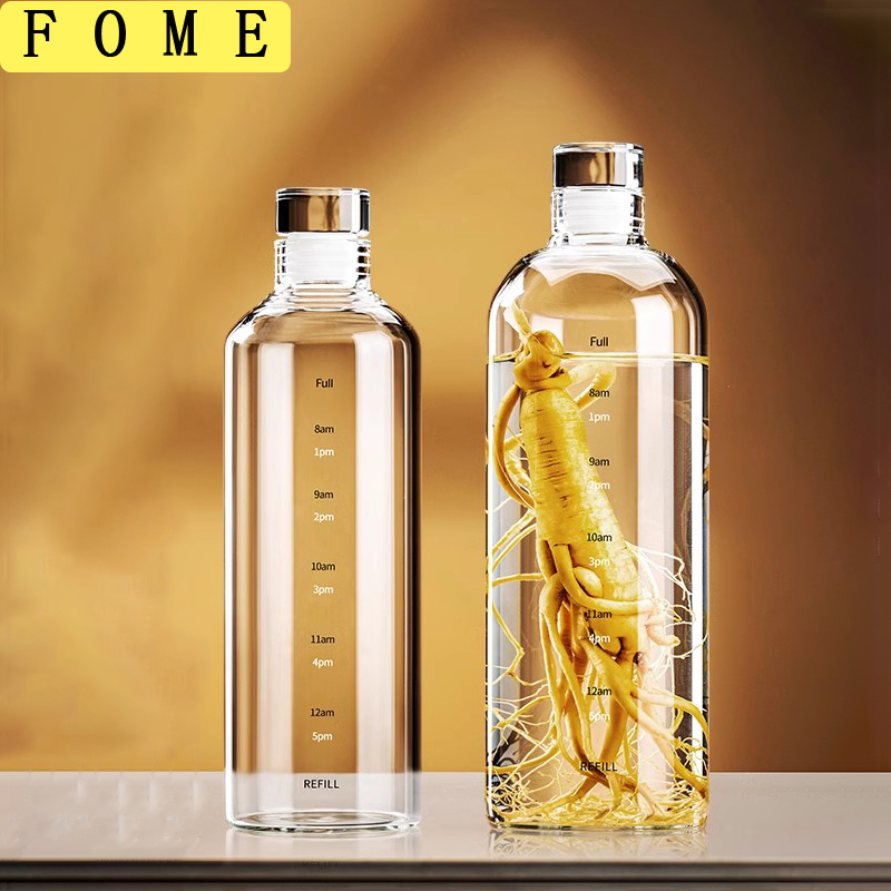 Outdoor Sport Glass Water Bottle - FOME 500/750/1000ml bouteille d'eau de Sport
