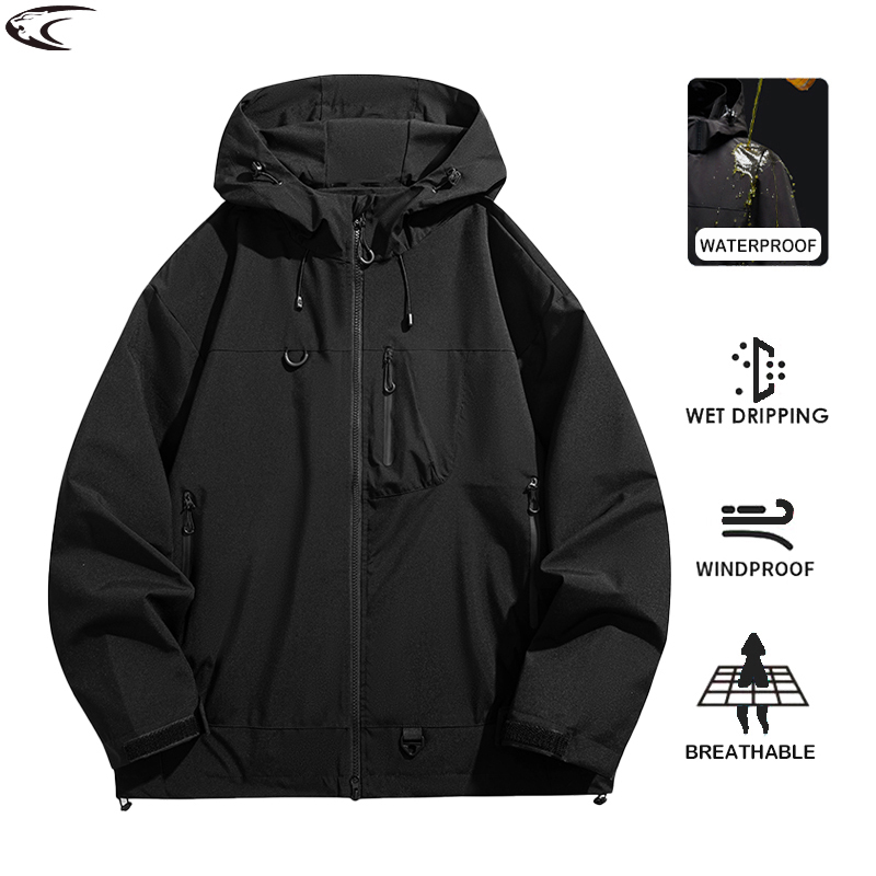 Outdoor Sport Windbreaker - LNGXO Veste coupe-vent imperméable unisexe pour