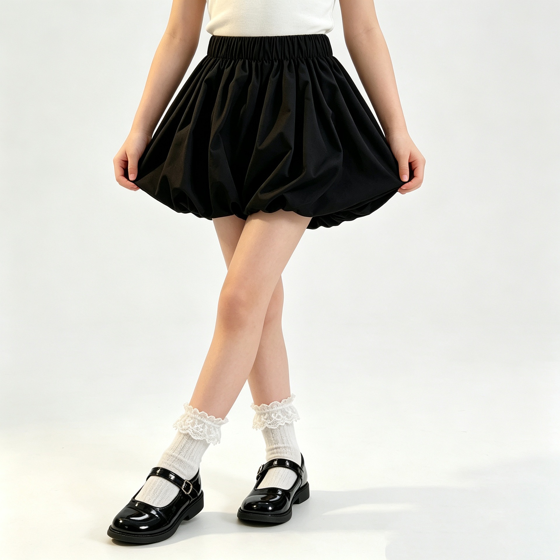 Outdoor Sport Outfit - Jupe-short bouffante pour écolières, taille élastique,