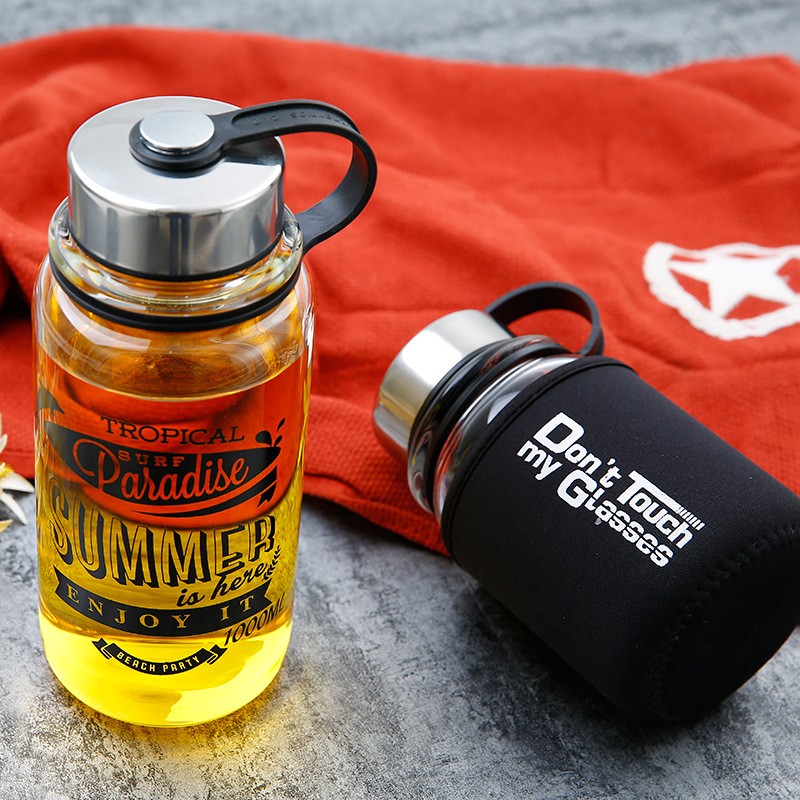 Bouteille d'eau de sport en ve - Outdoor Sport Glass Water Bottle avis et prix