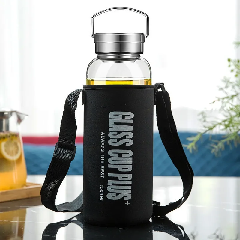 Bouteille d'eau en verre de 2L - Outdoor Sport Glass Water Bottle avis et prix