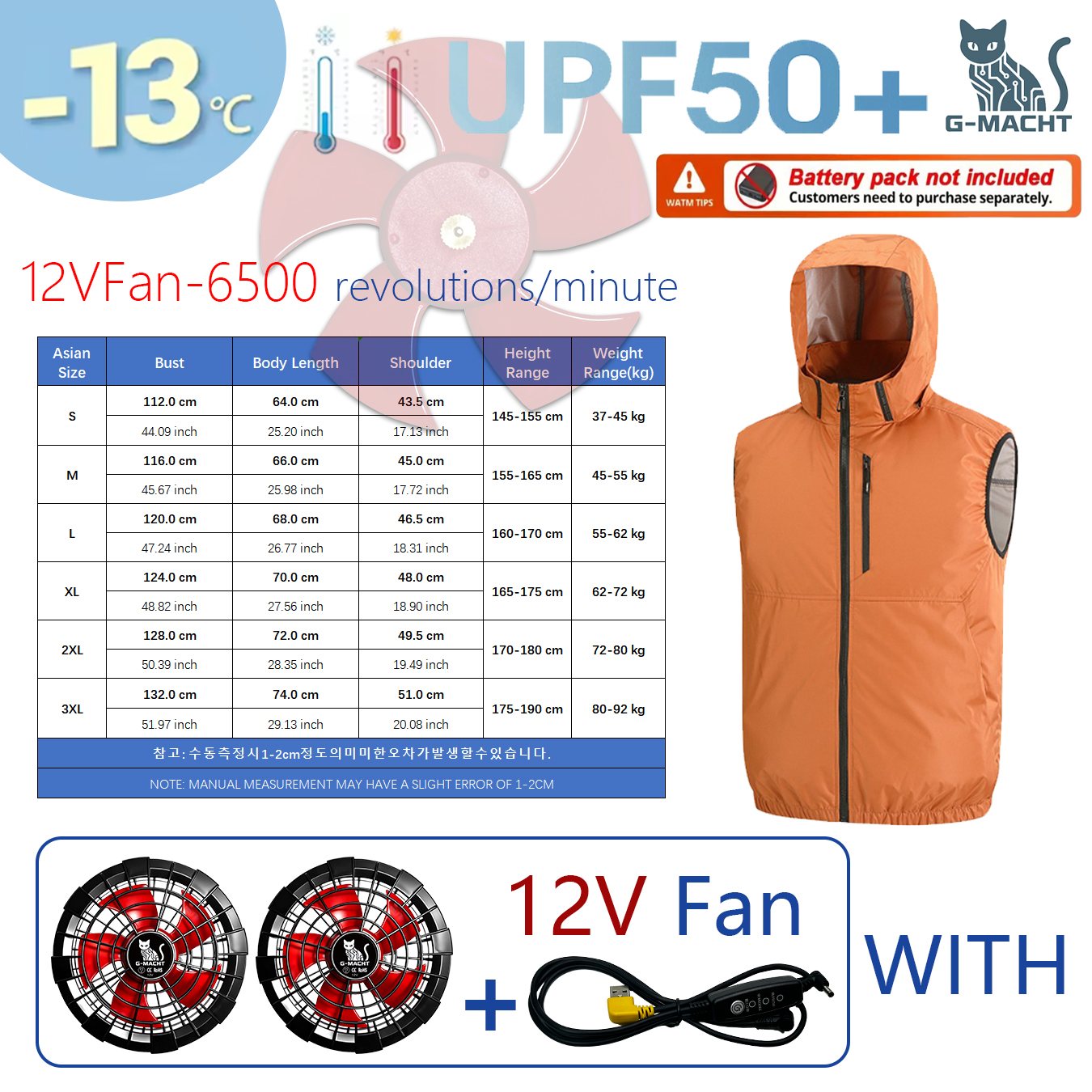 Gilet de sport d'été 12V/5V av - Outdoor Sport Windbreaker avis et prix